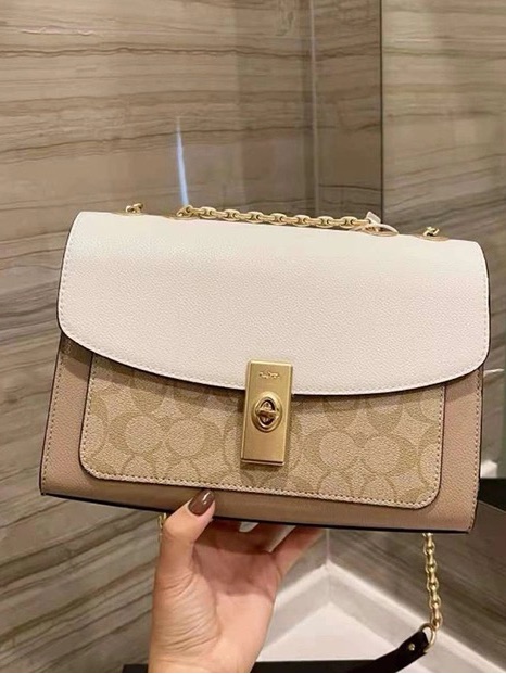 Coach Lane Shoulder Bag In Blocked Signature Canvas